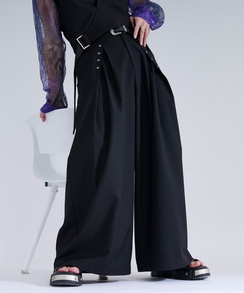 Ellno Loset(エルノロゼット)の「【新色追加】ハトメツキハカマタックワイドパンツ/SETUP対応(その他パンツ・メンズ・ブラック・X-SMALL/SMALL/LARGE/MEDIUM)」の16枚目の写真
