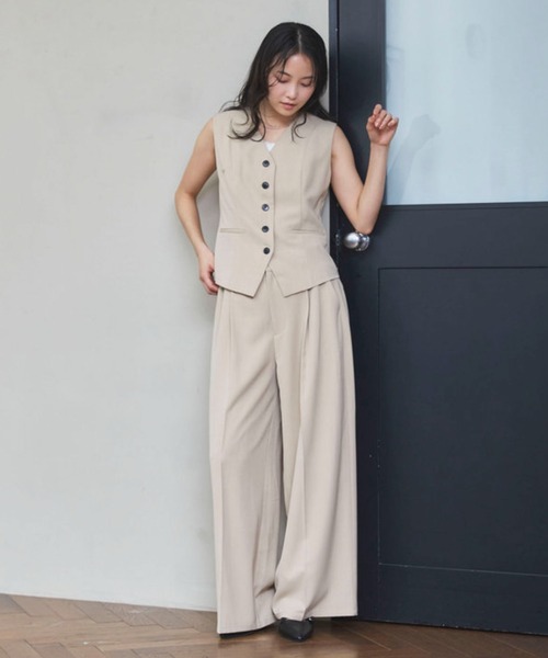 archives（アルシーヴ）の「【ＯＮかわ】ウォッシャブル麻調スラックス（スラックス・レディース・ベージュ/ブラウン/グレー・SMALL/MEDIUM）」の20枚目の写真