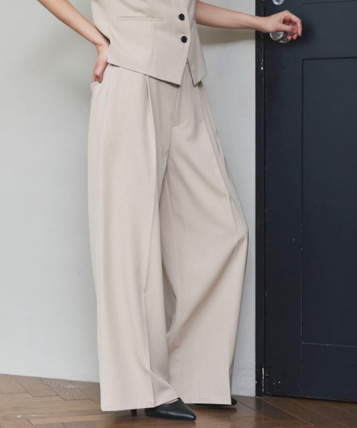 archives（アルシーヴ）の「【ＯＮかわ】ウォッシャブル麻調スラックス（スラックス・レディース・ベージュ/ブラウン/グレー・SMALL/MEDIUM）」の16枚目の写真