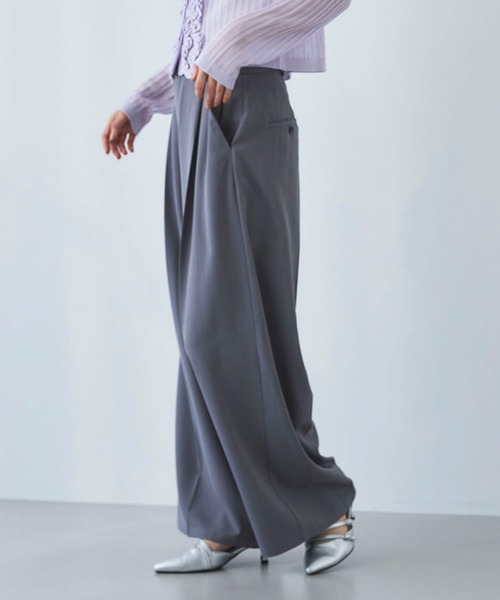archives（アルシーヴ）の「【ＯＮかわ】ウォッシャブル麻調スラックス（スラックス・レディース・ベージュ/ブラウン/グレー・SMALL/MEDIUM）」の5枚目の写真