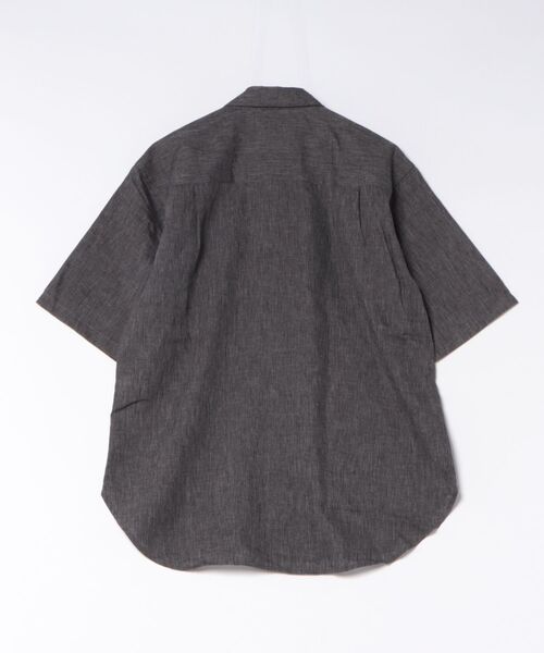 TAKA-Q（タカキュー）の「シャツ メンズ 半袖 リネン混 レギュラーカラー ややゆったり ルーズフィット （シャツ/ブラウス・メンズ・ベージュ/グレー系その他2・MEDIUM/X-LARGE/LARGE）」の3枚目の写真
