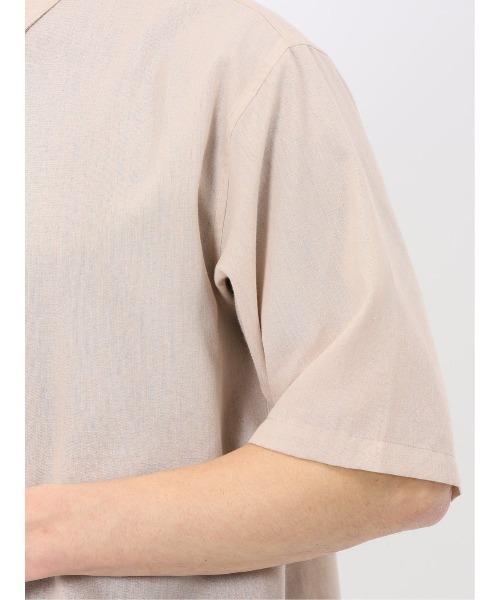 TAKA-Q（タカキュー）の「シャツ メンズ 半袖 リネン混 レギュラーカラー ややゆったり ルーズフィット （シャツ/ブラウス・メンズ・ベージュ/グレー系その他2・MEDIUM/X-LARGE/LARGE）」の22枚目の写真