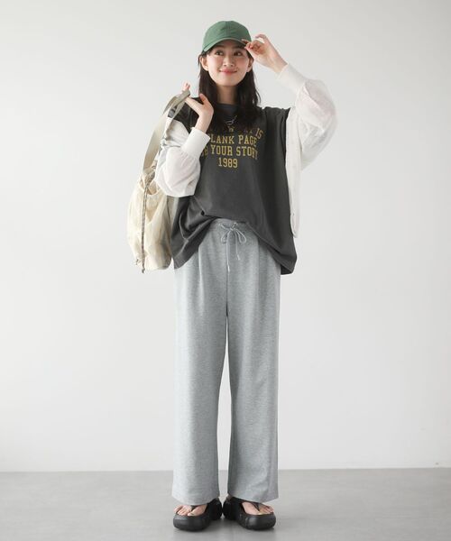 Green Parks(グリーンパークス)の「超冷感スウェットイージーパンツ(その他パンツ・レディース・ブラック/杢グレー/ホワイト系その他2・M/L)」の5枚目の写真