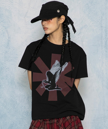 GLACK（グラック）の「GT175 エスターエンジェル セミクロップTシャツ (ブラック)（Tシャツ/カットソー）」