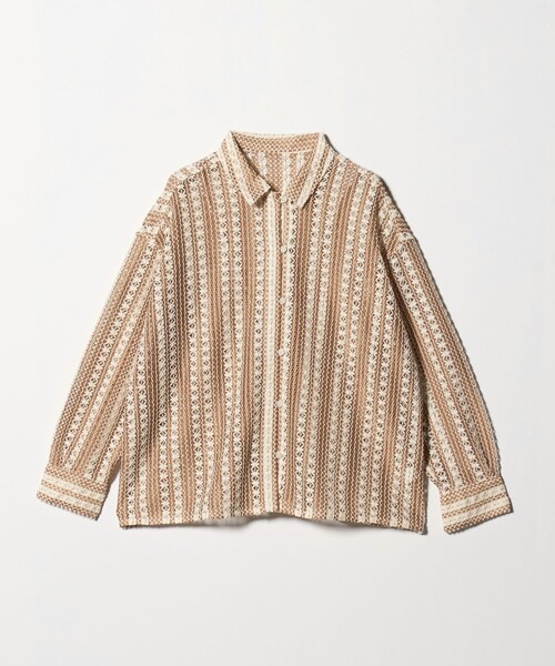 green label relaxing(グリーンレーベルリラクシング)の「カラミレース シャツ(シャツ/ブラウス・レディース・ブラック/ベージュ・FREE)」の15枚目の写真