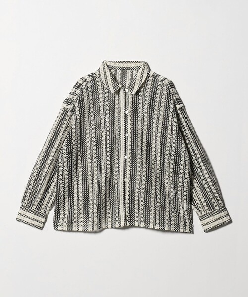 green label relaxing(グリーンレーベルリラクシング)の「カラミレース シャツ(シャツ/ブラウス・レディース・ブラック/ベージュ・FREE)」の21枚目の写真