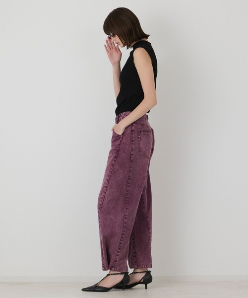 Diagram(ダイアグラム)の「ラップ2wayデニムパンツ(デニムパンツ・レディース・ボルドー/ブルー・34/36)」の10枚目の写真