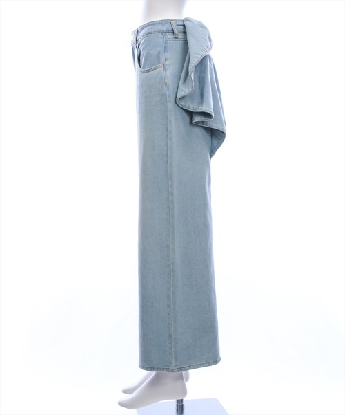 clear（クリア）の「バックリボンワイドデニムパンツ［ガーリー／骨格ナチュラル／カジュアル］（デニムパンツ・レディース・ブルー/ライトブルー・M/PS/S）」の22枚目の写真
