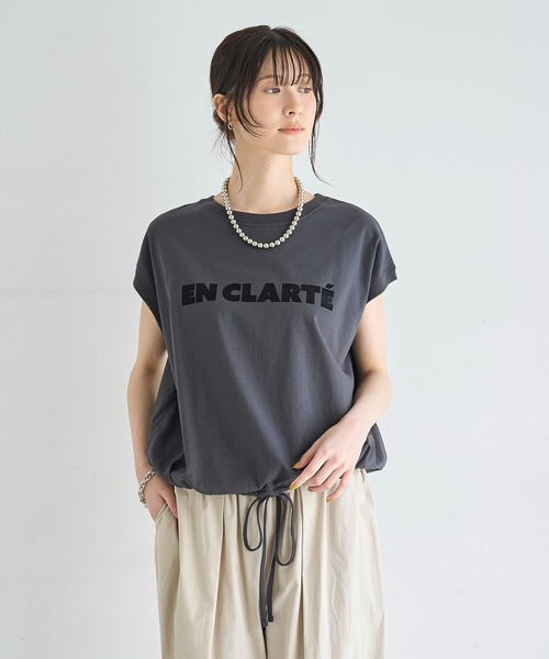 meilmada(メイルマダ)の「【汗染み防止加工】ドロストロゴTシャツ(Tシャツ/カットソー・レディース・グレー/チャコールグレー・FREE)」の16枚目の写真