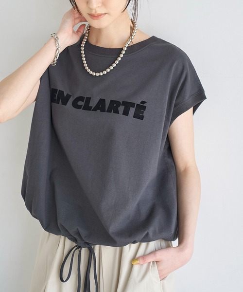 meilmada(メイルマダ)の「【汗染み防止加工】ドロストロゴTシャツ(Tシャツ/カットソー・レディース・グレー/チャコールグレー・FREE)」の15枚目の写真