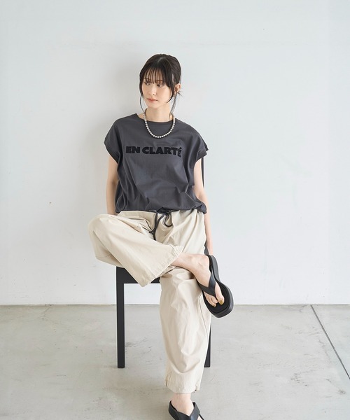 meilmada(メイルマダ)の「【汗染み防止加工】ドロストロゴTシャツ(Tシャツ/カットソー・レディース・グレー/チャコールグレー・FREE)」の21枚目の写真