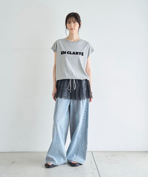 meilmada(メイルマダ)の「【汗染み防止加工】ドロストロゴTシャツ(Tシャツ/カットソー・レディース・グレー/チャコールグレー・FREE)」の10枚目の写真