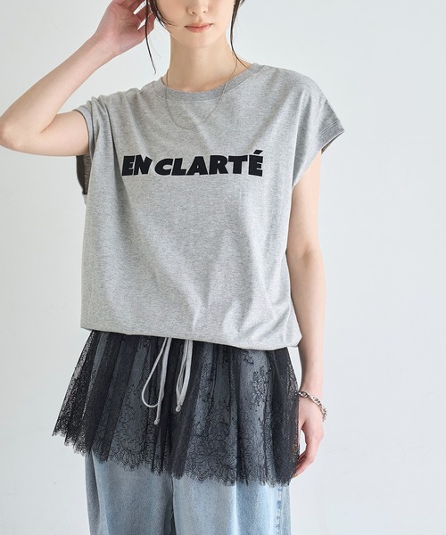 meilmada(メイルマダ)の「【汗染み防止加工】ドロストロゴTシャツ(Tシャツ/カットソー・レディース・グレー/チャコールグレー・FREE)」の11枚目の写真