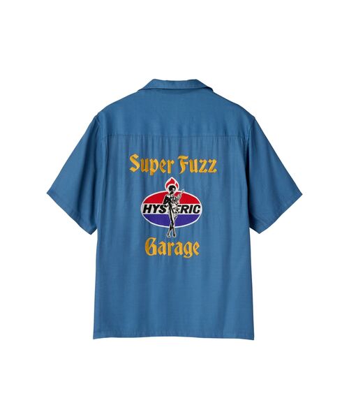 HYSTERIC GLAMOUR(ヒステリックグラマー)の「SUPER FUZZ GARAGE刺繍 ボウリングシャツ(シャツ/ブラウス・メンズ・ピンク/ブルー/ブラック・SMALL/MEDIUM/LARGE/X-LARGE)」の3枚目の写真