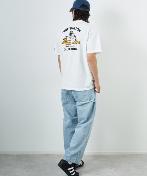 The Endless Summer（エンドレスサマー）の「[THE ENDLESS SUMMER/エンドレスサマー] 別注 BUHI HUNTINGTON バックプリントTシャツ（Tシャツ/カットソー・レディース・ホワイト/ブラック/ベージュ・M/L/S/XL）」の6枚目の写真