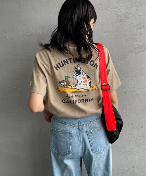 The Endless Summer（エンドレスサマー）の「[THE ENDLESS SUMMER/エンドレスサマー] 別注 BUHI HUNTINGTON バックプリントTシャツ（Tシャツ/カットソー・レディース・ホワイト/ブラック/ベージュ・M/L/S/XL）」の16枚目の写真