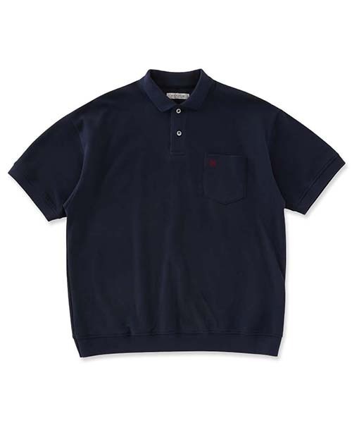 HOLLYWOOD RANCH MARKET(ハリウッドランチマーケット)の「Hエンブロイダリーポケット カノコポロシャツ(ポロシャツ・メンズ・ダークネイビー/ホワイト/グリーン/ブラック・XL/L/M/S)」の1枚目の写真