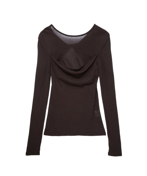 IRIS47(イリスフォーセブン)の「【IRIS 47】fault tops/フォルト トップス(Tシャツ/カットソー・レディース・ホワイト/ブラウン/ライトブルー・FREE)」の5枚目の写真