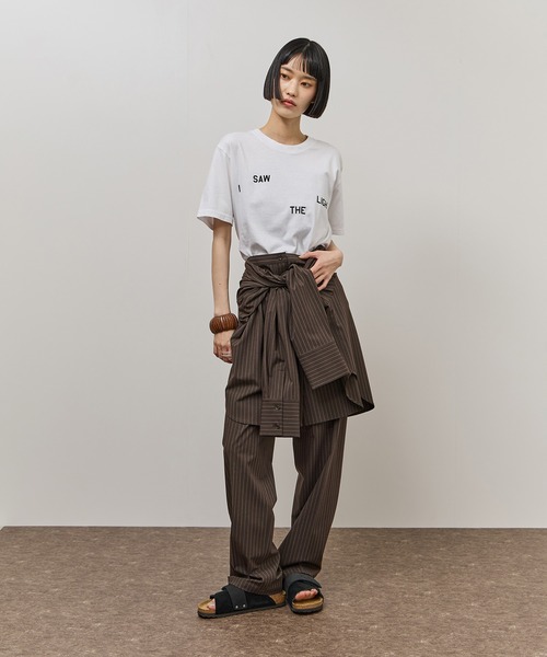 ADAM ET ROPE'(アダムエロペ)の「マルチWAYレイヤードシャツパンツ/接触冷感(スラックス・レディース・グレー/ダークブラウン・34/36/38)」の20枚目の写真