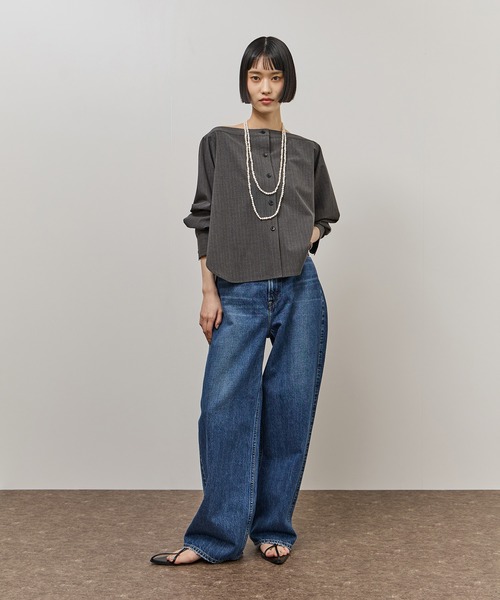 ADAM ET ROPE'(アダムエロペ)の「マルチWAYレイヤードシャツパンツ/接触冷感(スラックス・レディース・グレー/ダークブラウン・34/36/38)」の22枚目の写真