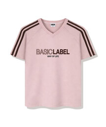 BASIC LABEL（ベーシックラベル）の「Onlyway Track V-neck Short-sleeved T-shirt 4 Color [BLSV_1502]（Tシャツ/カットソー）」