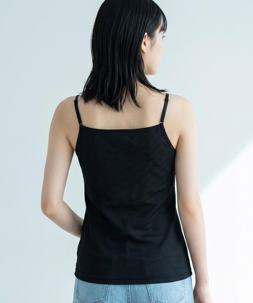 fran de lingerie(フランデランジェリー)の「ムレ知らずなメッシュインナー 響きにくい美シルエットのシンプル設計「エアメッシュ」キャミソール(キャミソール・レディース・ベージュ/ホワイト/ブラック・L/LL/M)」の16枚目の写真