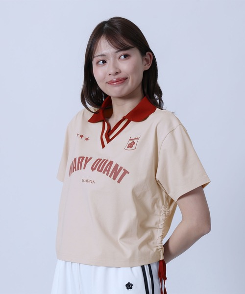MARY QUANT(マリークワント)の「FOOTBALLコレクションデザイン プルオーバー(Tシャツ/カットソー・レディース・ホワイト/ブルー/ベージュ・M)」の1枚目の写真
