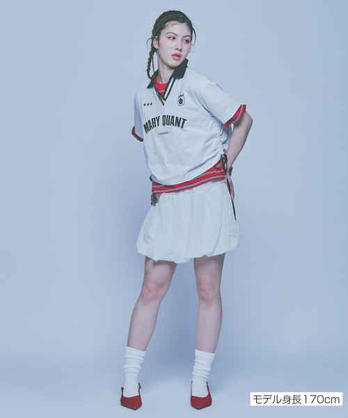 MARY QUANT(マリークワント)の「FOOTBALLコレクションデザイン プルオーバー(Tシャツ/カットソー・レディース・ホワイト/ブルー/ベージュ・M)」の8枚目の写真