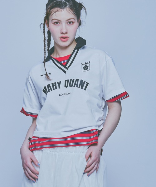MARY QUANT(マリークワント)の「FOOTBALLコレクションデザイン プルオーバー(Tシャツ/カットソー・レディース・ホワイト/ブルー/ベージュ・M)」の5枚目の写真
