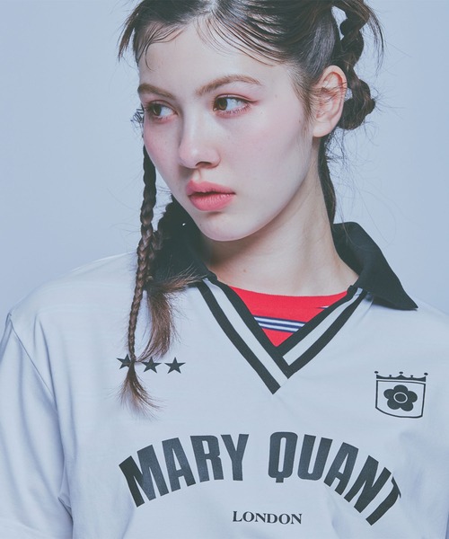 MARY QUANT(マリークワント)の「FOOTBALLコレクションデザイン プルオーバー(Tシャツ/カットソー・レディース・ホワイト/ブルー/ベージュ・M)」の4枚目の写真