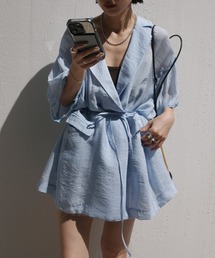 Ameri（アメリ）の「LUSTER SHEER HALF JACKET（テーラードジャケット）」