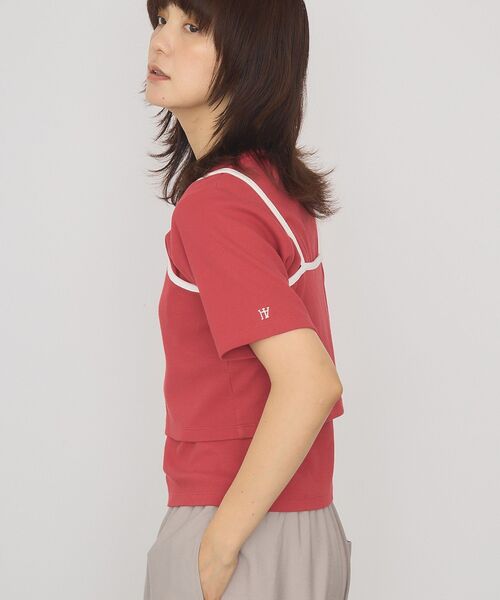 AMERICAN HOLIC(アメリカンホリック)の「【2点セット】配色キャミ+Tシャツ(Tシャツ/カットソー・レディース・ネイビー/ブラウン/レッド・M/L)」の6枚目の写真