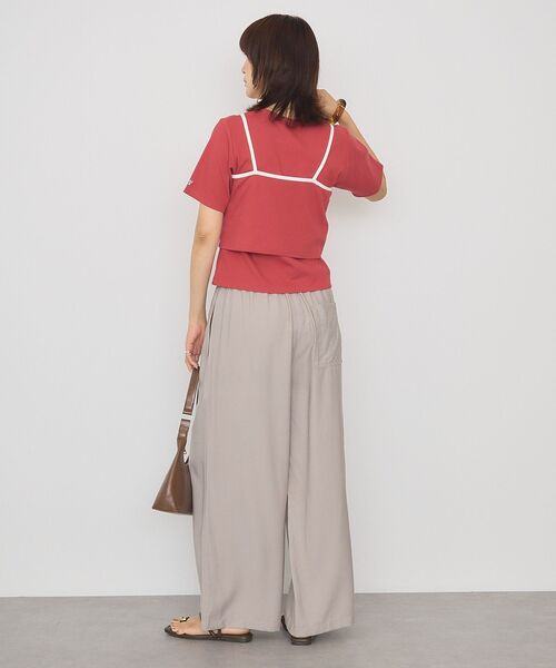 AMERICAN HOLIC(アメリカンホリック)の「【2点セット】配色キャミ+Tシャツ(Tシャツ/カットソー・レディース・ネイビー/ブラウン/レッド・M/L)」の10枚目の写真