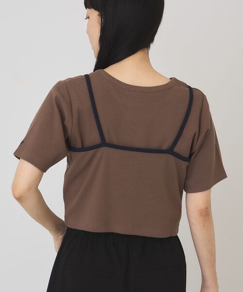 AMERICAN HOLIC(アメリカンホリック)の「【2点セット】配色キャミ+Tシャツ(Tシャツ/カットソー・レディース・ネイビー/ブラウン/レッド・M/L)」の14枚目の写真