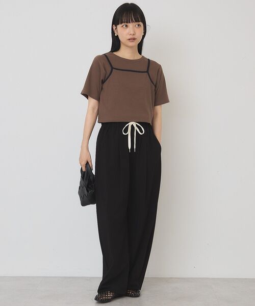 AMERICAN HOLIC(アメリカンホリック)の「【2点セット】配色キャミ+Tシャツ(Tシャツ/カットソー・レディース・ネイビー/ブラウン/レッド・M/L)」の20枚目の写真