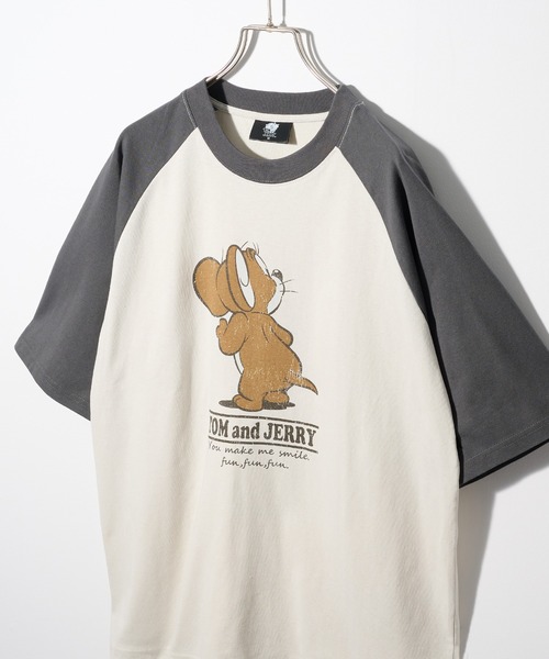 セール】【SETUP7】キャラクタープリント半袖Tシャツ ソニック/トム