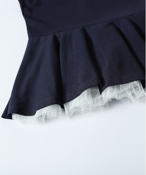 AMELY(エミリー)の「ペプラムトップスセットアップ(セットアップ・レディース・ブラック/ネイビー・フリー)」の10枚目の写真