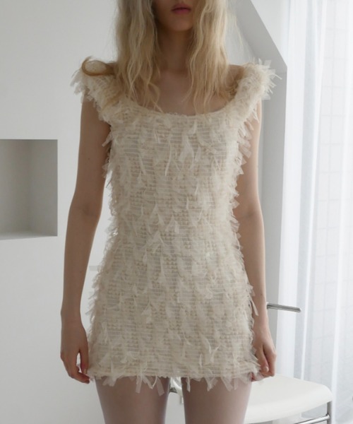fringe tight mini one-piece（ワンピース）｜HONEY MI HONEY（ハニー