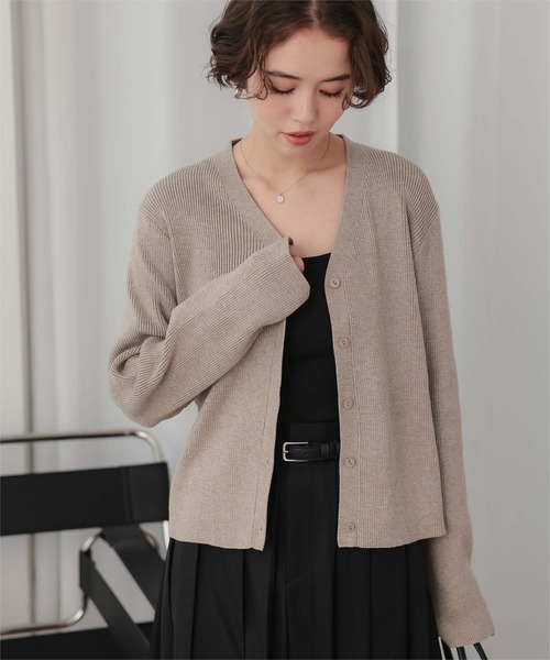 titivate(ティティベイト)の「2wayカシュクールニットカーディガン(カーディガン/ボレロ・レディース・グレイッシュベージュ/レッド/アイボリー/チャコール・S/M/L)」の4枚目の写真