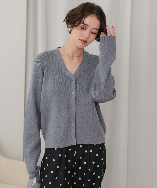 titivate(ティティベイト)の「2wayカシュクールニットカーディガン(カーディガン/ボレロ・レディース・グレイッシュベージュ/レッド/アイボリー/チャコール・S/M/L)」の3枚目の写真