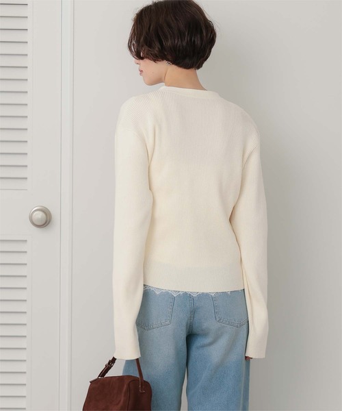 titivate(ティティベイト)の「2wayカシュクールニットカーディガン(カーディガン/ボレロ・レディース・グレイッシュベージュ/レッド/アイボリー/チャコール・S/M/L)」の7枚目の写真