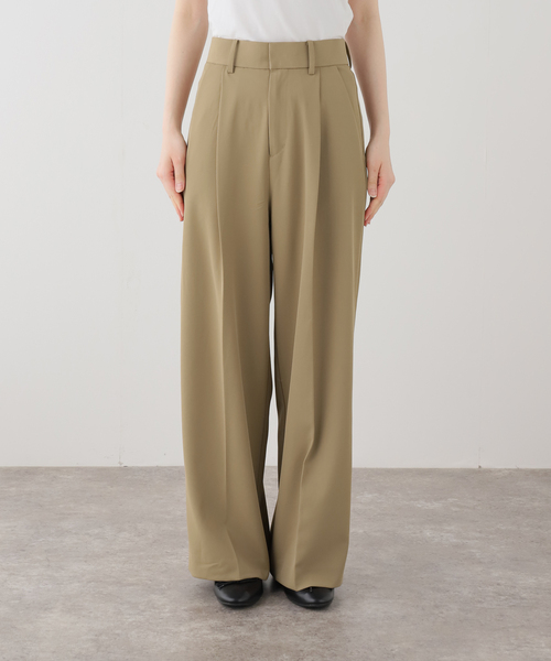 SLOBE IENA(スローブイエナ)の「《WEB限定/4サイズ展開/追加》イージーワイドパンツ(スラックス・レディース・ベージュ/ネイビー/ブラック・38/40/34/36)」の21枚目の写真