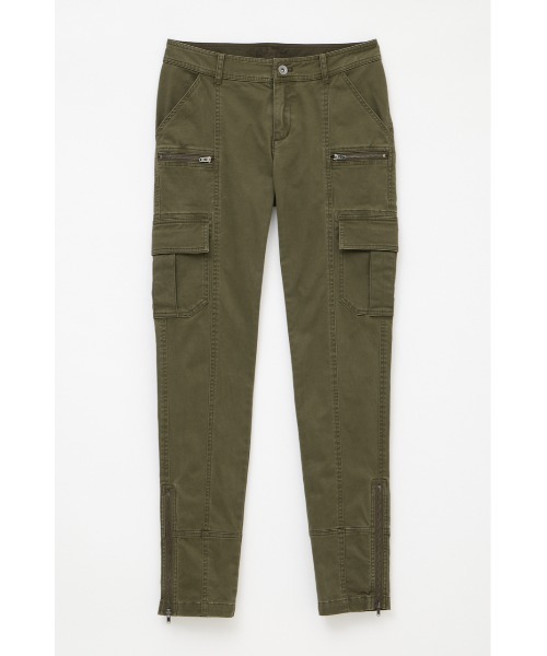 LAGUA GEM(ラグアジェム)の「COTTON SLIM CARGO パンツ(カーゴパンツ・レディース・ブラック/カーキ・X-SMALL/SMALL/MEDIUM)」の2枚目の写真