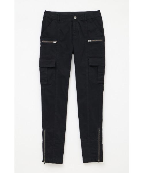 LAGUA GEM(ラグアジェム)の「COTTON SLIM CARGO パンツ(カーゴパンツ・レディース・ブラック/カーキ・X-SMALL/SMALL/MEDIUM)」の1枚目の写真