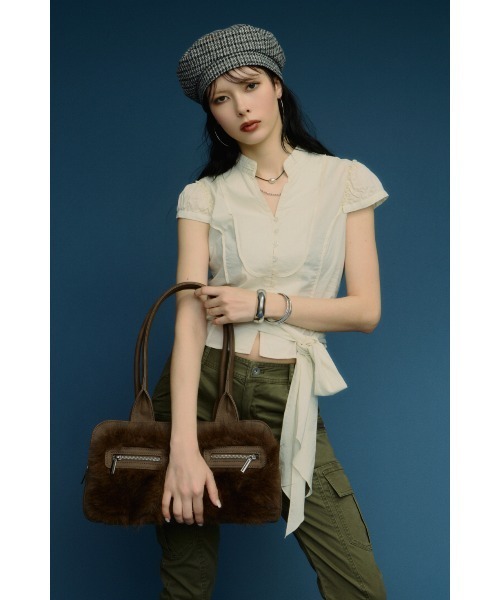 LAGUA GEM(ラグアジェム)の「COTTON SLIM CARGO パンツ(カーゴパンツ・レディース・ブラック/カーキ・X-SMALL/SMALL/MEDIUM)」の4枚目の写真
