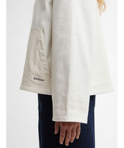 Barbour(バブアー)の「Cloverdale カジュアルコットンジャケット(レディース)(ブルゾン・レディース・グリーン/ホワイト・8/10)」の7枚目の写真