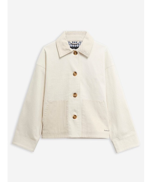 Barbour(バブアー)の「Cloverdale カジュアルコットンジャケット(レディース)(ブルゾン・レディース・グリーン/ホワイト・8/10)」の13枚目の写真