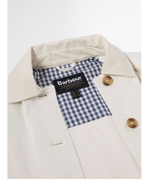 Barbour(バブアー)の「Cloverdale カジュアルコットンジャケット(レディース)(ブルゾン・レディース・グリーン/ホワイト・8/10)」の14枚目の写真