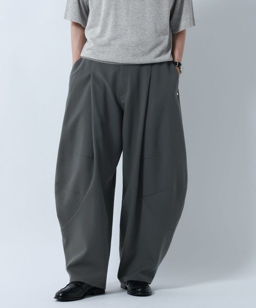 RAGEBLUE(レイジブルー)の「DESIGN SEAM WIDE CURVE PANTS/デザインシームワイドカーブパンツ(スラックス・メンズ・ベージュ/ブラック/グレー・MEDIUM/LARGE)」の11枚目の写真