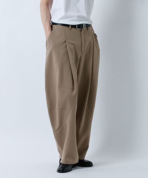 RAGEBLUE(レイジブルー)の「DESIGN SEAM WIDE CURVE PANTS/デザインシームワイドカーブパンツ(スラックス・メンズ・ベージュ/ブラック/グレー・MEDIUM/LARGE)」の16枚目の写真
